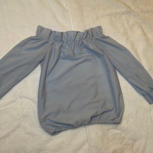 Sky Blue Off the Shoulder Top